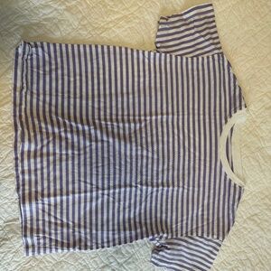 Primary Lavender Striped T Shirt - kids size 10 -  never worn